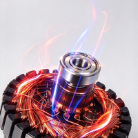 Ventilateur de gaine en ligne à faible bruit et haut débit d'air, extracteur d'air métallique avec support et grille pour sous-sol, garage, grenier, cuisine