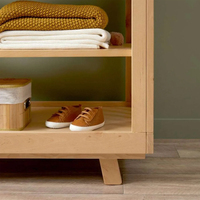Table à langer moderne en bois avec marches pour bébé, fournitures de pépinière, meubles de garderie pour la chambre à coucher
