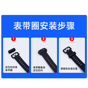Soporte de silicona de 22 mm para correas de reloj, compatible con sujetadores de reloj, anillo de repuesto de goma para <span class=keywords><strong>correa</strong></span> de reloj, anillo de sujeción. - Product Image 5