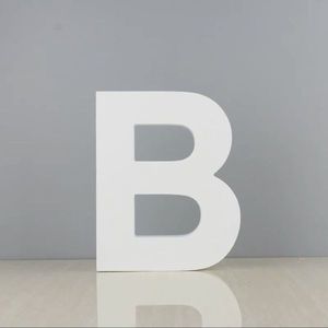 Wooden Letter B White 3D <b>Wall</b> <b>Decor</b> For Home Office <b>Decor</b> - Product Image 1