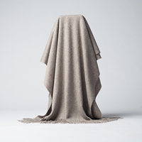 Châle en laine mérinos 100% pure avec pompons, doux et chaud pour l'hiver, design unique
