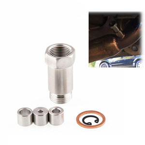 JXSS009 Entretoise d'échappement à débit réglable filetée M18x1.5, Kit d'élimination de la voyant de contrôle moteur en acier inoxydable 304 avec 3 inserts - Product Image 4