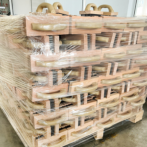 9 "gỗ cứng khối và xử lý vòng làm sạch bàn chải dây thép phẳng lông butcher bàn chải bàn chải gỗ để đánh bóng và làm sạch - Product Image 4