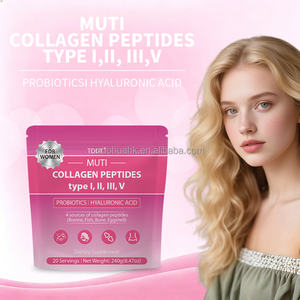 Colágeno en Polvo para Mujeres, Tipos I, II, III y V, con Probióticos y Ácido Hialurónico, 20 Porciones, Suplemento Dietético - Product Image 3