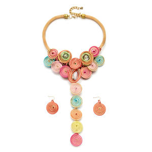 Nuevo <span class=keywords><strong>Collar</strong></span> Creativo con Diseño de Flor de <span class=keywords><strong>Cleopatra</strong></span>, Conjunto de Collares Tribales Africanos, Gargantilla Exagerada, Joyería para Mujer, Fiesta - Product Image 5