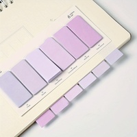 Ensemble de notes autocollantes blocs-notes auto-adhésifs réutilisables couleurs pastel fournitures de papeterie scolaire et de bureau pour l'école
