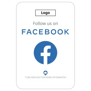 NFC Connect Card aumentar seguidores logotipo personalizado revisão link scan QR code Social Sharing Facebook NFC Card