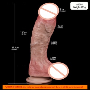 7.68 Inch Double Layer Silicone <b>Dildo</b> for Men Realistic Penis Women Masturbator Skin Feeling Sex Toy - Product Image 2