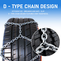 Nouvelles chaînes à neige pour pneus de voiture en acier allié KU 205-225 mm, type diamant, sécurité d'urgence, vitesse maximale de 40 km/h