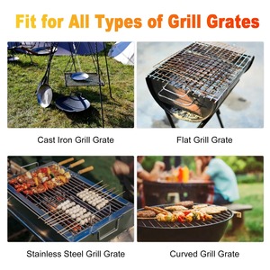 Brosse de nettoyage électrique pour <span class=keywords><strong>barbecue</strong></span> 1100 tr/min sans fil, poils en acier inoxydable pour grils à gaz, charbon, céramique et fonte - Product Image 6
