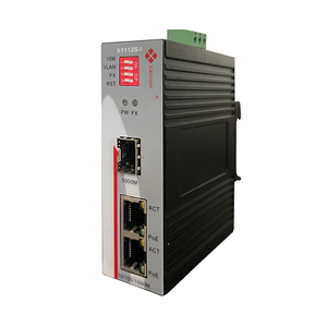 Convertidor de Medios Xallcom X1112N-I Industrial para Riel DIN, 1 <span class=keywords><strong>Giga</strong></span> <span class=keywords><strong>Fibra</strong></span>, 2 Gigabit Cobre, Conector RJ45, Monomodo, 20KM, SFP - Product Image 1