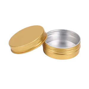 52*20mm 30ml Gold Aluminum Custom Jar Tin Can Case For Cosmetic Container 30ml Aluminum Tins 1oz With Screw Lid Wax Pots