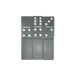 Fichas de dominó de colores grises, Doble 6 dominó, fábrica profesional, venta al por mayor a granel, acrílico, buen precio - Product Image 5
