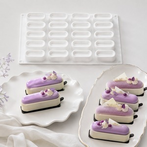 Oval Mousse Sandwich Mold 20 Cavity Silicone French Dessert Mold DIY Baking Mold Commercial Home Use - Product Image 4