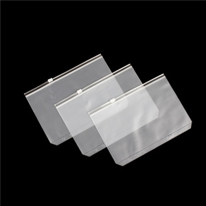 Claro dinero sobre plástico cremallera bolsas carpeta insertar bolsillo planificador fábrica al por mayor A6/<span class=keywords><strong>A5</strong></span> <span class=keywords><strong>6</strong></span> agujeros PVC regalo Bloc de notas impreso - Product Image 6