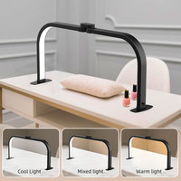 Lampe de Manucure Professionnelle Pliable et Réglable pour Salon – Éclairage de Bureau Demi-Lune pour Onglerie – Fournitures en Gros pour Ongleries