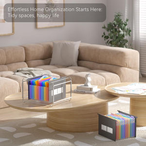 Porte-documents suspendu extensible en plastique, 12 pochettes accordéon, grande capacité, format lettre, organiseur de documents pour le bureau, l'école et la maison - Product Image 6