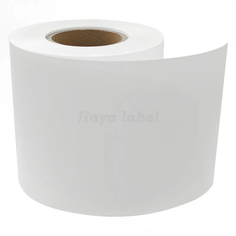 Jinya High Quality 80u Inkjet Matte White PE Facestock 60g Waterproof White Liner with Good Stiffness HM Adhesive Shipping