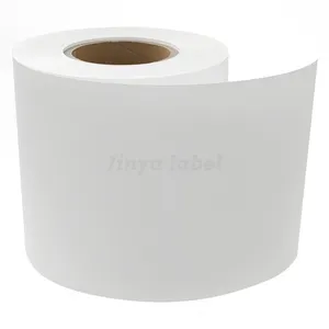 Jinya di alta qualità 80u a getto d'inchiostro bianco opaco PE Facestock 60g rivestimento bianco impermeabile con buona rigidità HM adesivo di spedizione