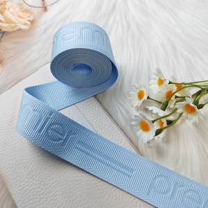 Sangle en tissu non élastique en Spandex/Nylon avec logo personnalisé imprimé pour sacs, chaussures, vêtements et accessoires de lingerie, ceintures et sangles. - Product Image 2