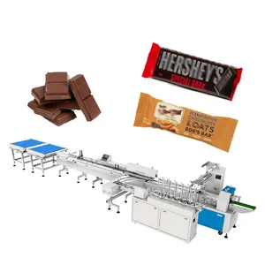 Fully automatic horizontal cereal protein chocolate bar packing packaging machine