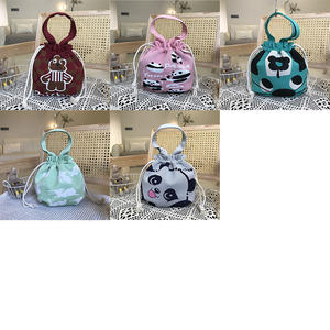 Landfond กระเป๋าหูรูดถักลายเลม่อนกล่องอาหารกลางวันแบบพกพาน่ารักสำหรับกลางแจ้งกระเป๋าถือ - Product Image 3