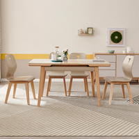 Table à manger extensible en bois de style nordique 120799