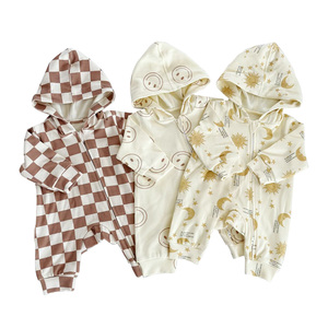 Grenouillère surdimensionnée vierge certifiée hiver en coton biologique pour bébé Père Noël grenouillère nouveau-né rouge lourd pour bébé barboteuse dos nu - Product Image 1