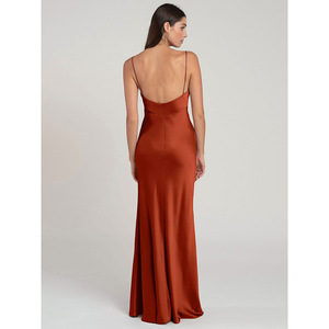 <span class=keywords><strong>2023</strong></span> personalización gratuita sin mangas vestido de invitados de <span class=keywords><strong>boda</strong></span> vaina escote corazón satén hasta el suelo plisado <span class=keywords><strong>vestidos</strong></span> de noche formales - Product Image 2