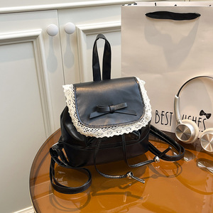 Sac à dos étudiant pour <span class=keywords><strong>femme</strong></span>, nouvelle collection 2025, tendance et élégant, style dentelle, portable, style ballet - Product Image 2