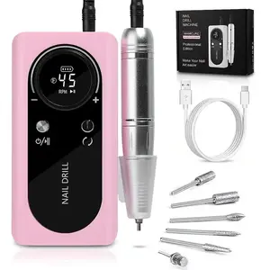 New Arrival Professional High Speed 45000Rpm Portable Electric Rechargeable Nail Drill Machine For Nail Polishing