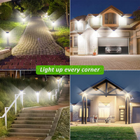 Lampe extérieure étanche à détecteur de mouvement, lampes solaires de sécurité, éclairage mural alimenté par énergie solaire PIR, 100 LED, lampes solaires de jardin