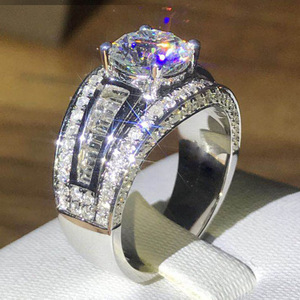 Anello da donna con accenti rotondi, colore platino, elegante gioiello alla moda, regalo, accessorio quotidiano - Product Image 1