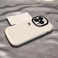 Coque de téléphone portable en silicone anti-chute pour iPhone 17 Air, 16, 15 Pro Max, 14 Pro, Puff 13, 12, 11 Pro Max avec support de téléphone inclus