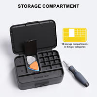 Kit de tournevis de précision pour réparation électronique 132 en 1 avec 108 embouts magnétiques CRV, étui rigide à 18 compartiments et garantie d'un an