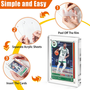 3x4 inch uv-kháng Acrylic Bóng Chày Máy tính để bàn tường tủ lạnh hình ảnh từ thể thao kinh doanh thẻ hiển thị khung thẻ khung - Product Image 3
