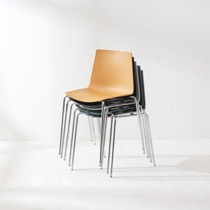 Silla de Comedor Metálica Moderna Nórdica, Apilable, sin Brazos, Blanca, para <span class=keywords><strong>Cocina</strong></span>, Cafetería, Conferencias, Negociaciones y Discusiones, Venta al Por Mayor de Fábrica - Product Image 2