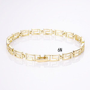 CM 14k Gold <strong>Jewelry</strong> Wholesale Hot Sale 14K Gold Plated Luster Bracelet Multi-size Maze Hollow <strong>Simple</strong> Pulseras <strong>Jewelry</strong> Bracelet - Product Image 5