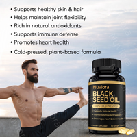 Minyak Habbatussauda Aeglewell Kapsul Minyak Jintan Hitam Cold Pressed Softgels Suplemen untuk Kesehatan, Rambut & Kulit