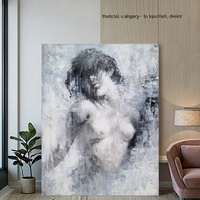 Peinture à l'huile abstraite moderne de femmes nues sur toile, art mural imprimé UV, imperméable et écologique pour la décoration de la maison et de la chambre