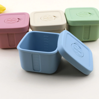 150ML Silicone Kids Snack Food Complément Box Fresh-keeping Bento Container Avec Couvercle, Boîte À Lunch Pour Enfants