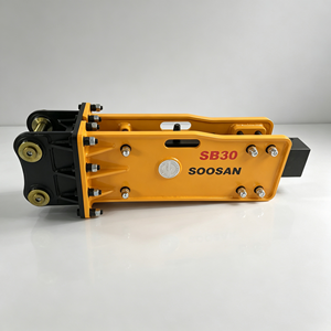 Marteau briseur hydraulique de type supérieur Soosan SB30 pour mini-excavatrice de 2 à 4,5 tonnes, burin de 53 mm, garantie d'un an - Product Image 1