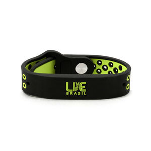 P143-22 de silicona con logotipo personalizado, pulsera ajustable de energía para la salud, ion negativo - Product Image 1