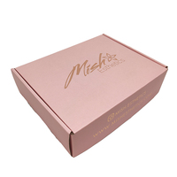 Caja de Cartón Corrugado para Envío de Ropa Rosa con Logotipo Impreso Personalizado