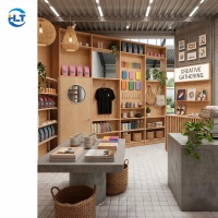Vitrine de présentation de bijoux avec étagères et comptoirs éclairés par LED, armoire de présentation écologique personnalisée pour l'aménagement intérieur des boutiques de détail