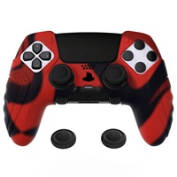 Coque de protection antidérapante en silicone souple camouflage pour manette Edge avec capuchons de joysticks analogiques imprimés en 3D
