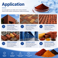 Pigments de couleur, oxyde de fer rouge, noir, jaune, vert, brun, pigments inorganiques utilisés dans l'industrie, qualité industrielle