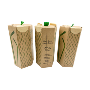 Contenant en papier Kraft lavable, 500 ml, conteneur en papier Kraft personnalisé, hexagone de qualité alimentaire, <span class=keywords><strong>Tube</strong></span> en papier vide pour la paille - Product Image 1