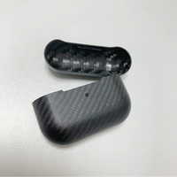 Étui pour AirPods Pro 2 en fibre de carbone véritable de luxe premium, compatible avec la charge sans fil magnétique, résistant aux chocs, fin et élégant