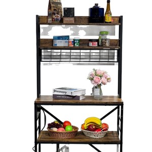 <b>Kitchen</b> storage <b>rack</b>, multi-tiered <b>kitchen</b> storage <b>rack</b>, floor-standing multi-layered multi-functional cookware <b>rack</b>, microwave - Product Image 5